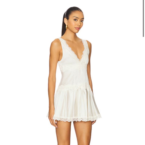 Free People In This Groove Mini Slip in Tofu/Sand - Picture 3 of 7